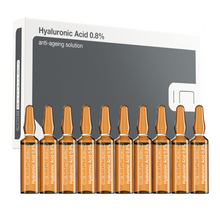 Ácido Hialurónico 0,8% del  Instituto BCN Serum Mesoterapia, Nano Micro Channeling Meso Serum. Caja de 10 ampollas.