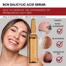  Sérum de Ácido Salicílico,solución purificante y clarificante para combatir el acné y los puntos negros, minimizar el poro, 10 ampollas de 2 ml, fabricado en España por Institute BCN